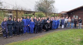 Group photograph of all students who took part in the first West Midlands skills competiton for animal care